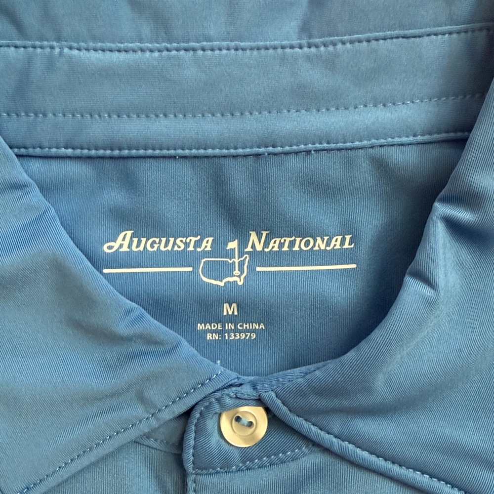 Augusta National Masters Sky Blue Polo Golf Shirt Size Medium - Picture 4 of 5